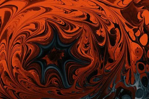 Ebru marble conch effect surface pattern design for print Stock Illustration