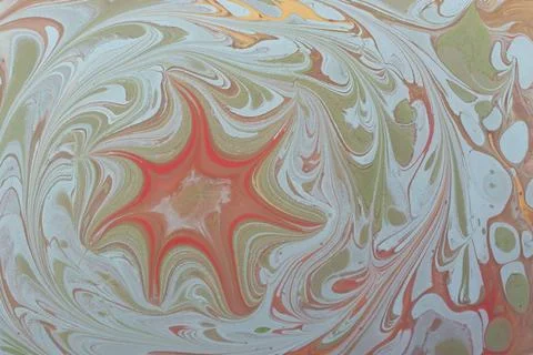 Ebru marble conch effect surface pattern design for print Stock Illustration