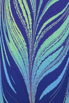 Ebru marble conch effect surface pattern design for print Stock Illustration
