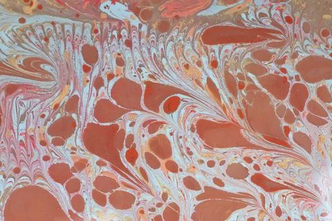 Ebru marble conch effect surface pattern design for print Stock Illustration