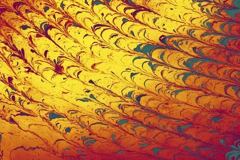 Ebru marble conch effect surface pattern design for print Stock Illustration
