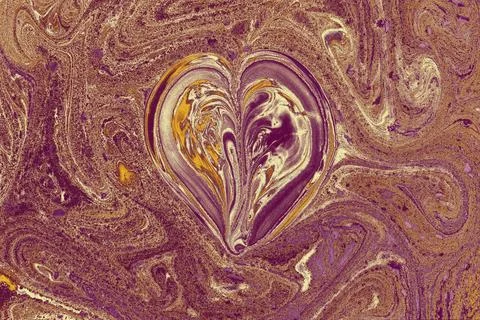 Ebru marble conch effect surface pattern design for print Stock Illustration