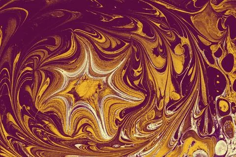 Ebru marble conch effect surface pattern design for print Stock Illustration