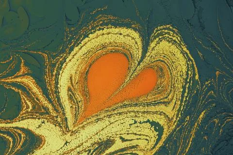 Ebru marble conch effect surface pattern design for print 스톡 일러스트