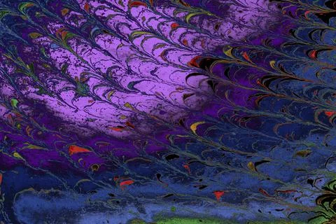 Ebru marble conch effect surface pattern design for print Illustrazione stock