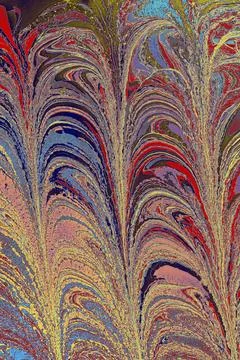 Ebru marble conch effect surface pattern design for print Illustrazione stock