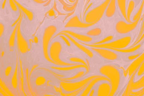 Ebru marble effect with floral pattern design for print Stock Illustration