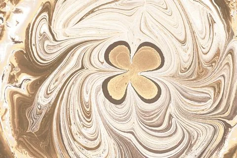 Ebru marble effect with floral pattern design for print Stock Photos