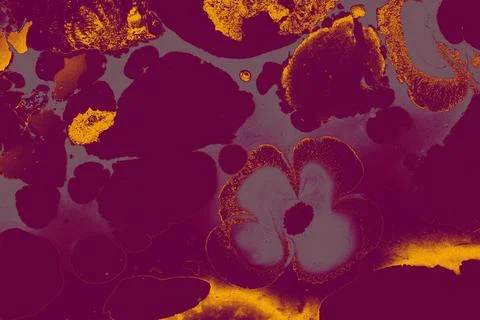 Ebru marble effect with floral pattern design for print Foto stock