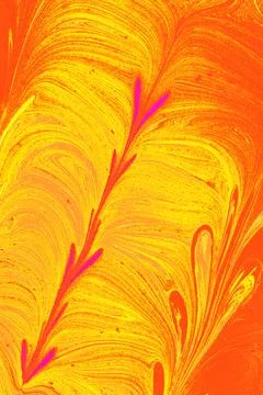 Ebru marble effect with floral pattern design for print Stock Photos