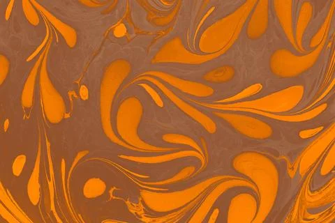 Ebru marble effect with floral pattern design for print Stock Photos