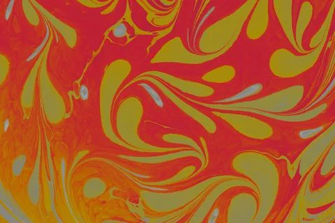 Ebru marble effect with floral pattern design for print Stock Photos