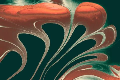 Ebru marble effect with floral pattern design for print Foto stock