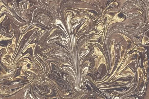 Ebru marble effect with floral pattern design for print Stock Photos