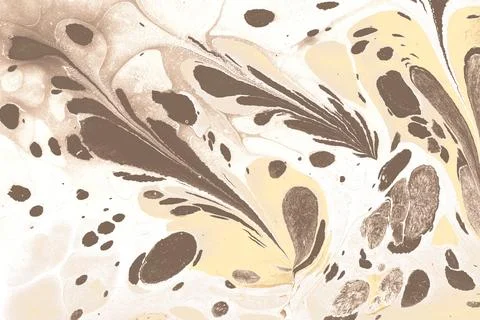 Ebru marble effect with floral pattern design for print Stock Photos