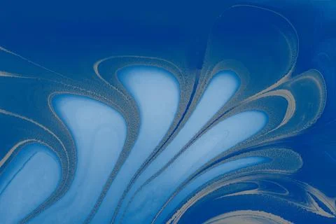 Ebru marble effect with floral pattern design for print Stock Photos