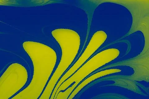 Ebru marble effect with floral pattern design for print Stock Photos