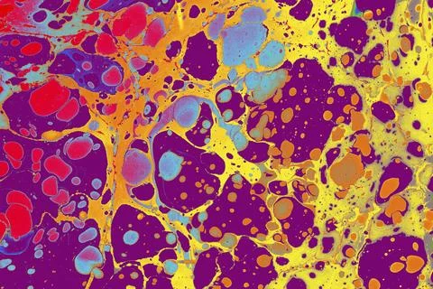 Ebru marble effect pattern design for print イラスト素材