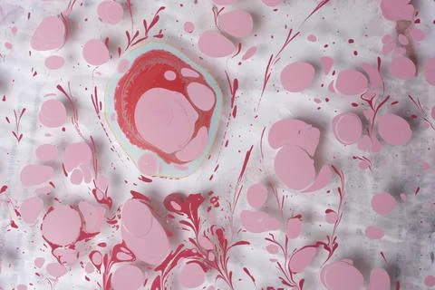 Ebru marble effect pattern design for print Stock Illustration