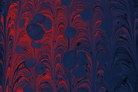 Ebru marble effect pattern design for print Stock Illustration