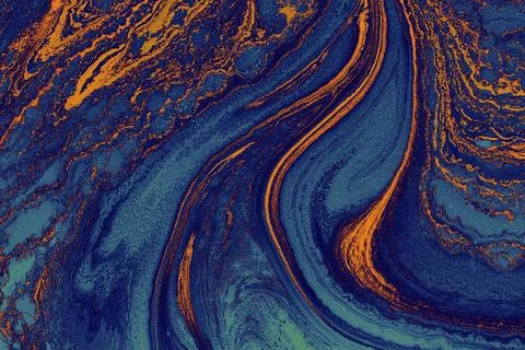 Ebru marble effect pattern design for print イラスト素材