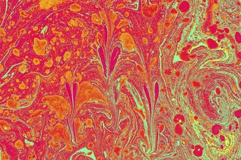 Ebru marble effect pattern design for print Stock Illustration