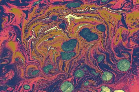 Ebru marble effect pattern design for print Stock Illustration