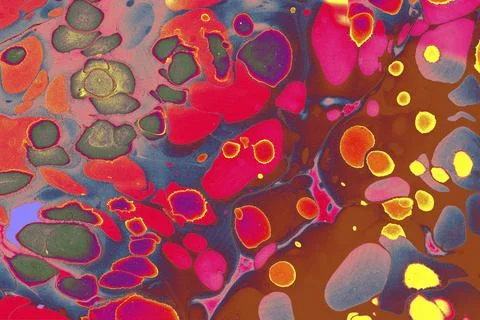 Ebru marble effect pattern design for print Stock Illustration