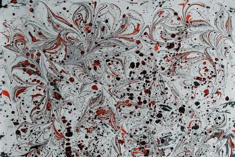 Ebru marble effect pattern design for print Stock Illustration