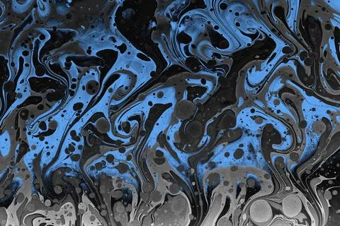 Ebru marble effect pattern design for print イラスト素材