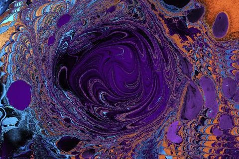 Ebru marble effect pattern design for print Stock Illustration