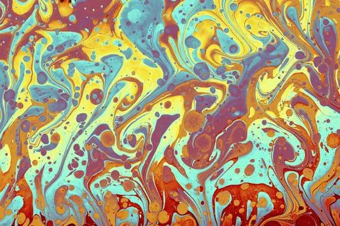 Ebru marble effect pattern design for print イラスト素材
