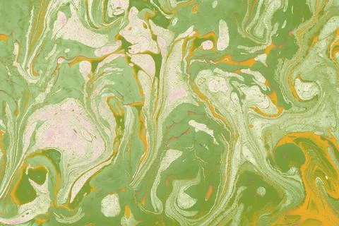 Ebru marble effect pattern design for print Stock Illustration