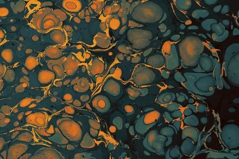 Ebru marble effect pattern design for print Stock Illustration