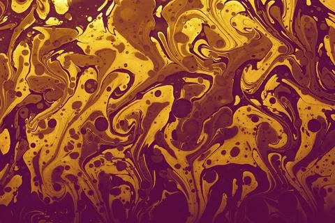 Ebru marble effect pattern design for print Stock Illustration