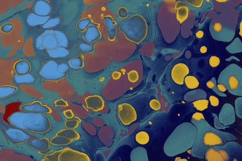 Ebru marble effect pattern design for print Stock Illustration