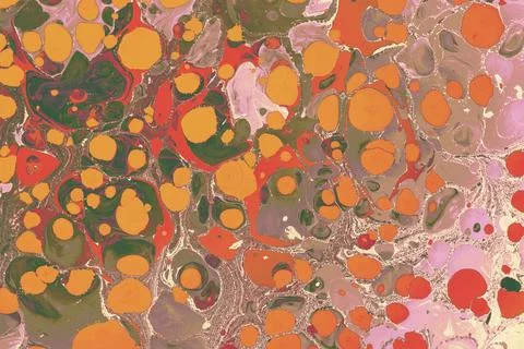 Ebru marble effect pattern design for print Stock Illustration