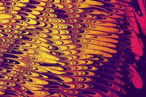 Ebru marble effect pattern design for print Stock Illustration