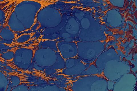 Ebru marble effect pattern design for print Stock Illustration