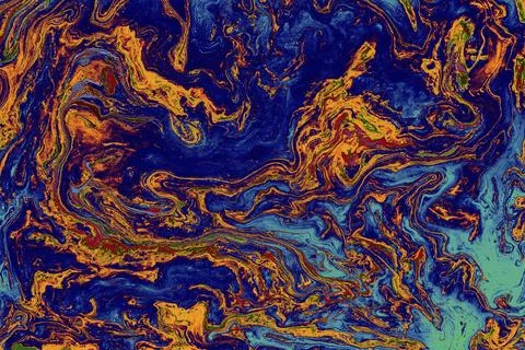 Ebru marble effect pattern design for print Stock Illustration