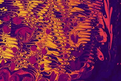 Ebru marble effect pattern design for print Illustrazione stock