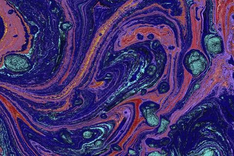 Ebru marble effect pattern design for print 스톡 일러스트
