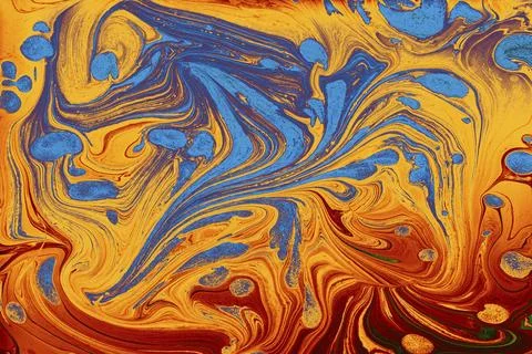 Ebru marble effect surface pattern design for print イラスト素材