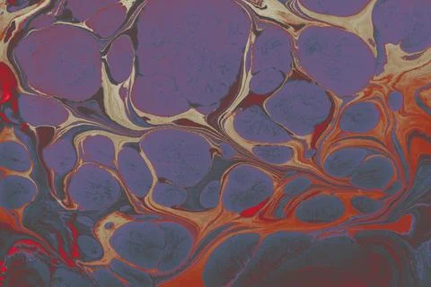 Ebru marble effect surface pattern design for print Stock Illustration