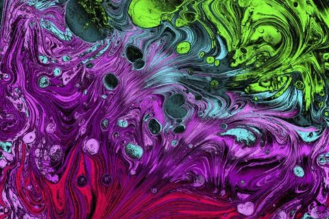Ebru marble effect surface pattern design for print Stock Illustration