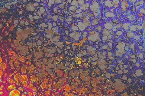 Ebru marble effect surface pattern design for print Stock Illustration