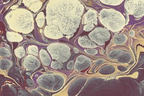 Ebru marble effect surface pattern design for print イラスト素材