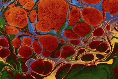 Ebru marble effect surface pattern design for print イラスト素材