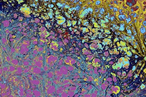 Ebru marble effect surface pattern design for print イラスト素材
