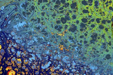 Ebru marble effect surface pattern design for print イラスト素材